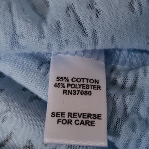 Cato light blue long sleeve burn out tee - Picture 6 of 6